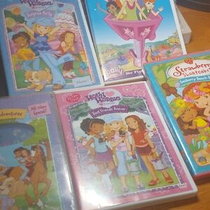 Lot Of 5 Holly Hobbie Polly Pocket Strawberry Shortcake DVDs